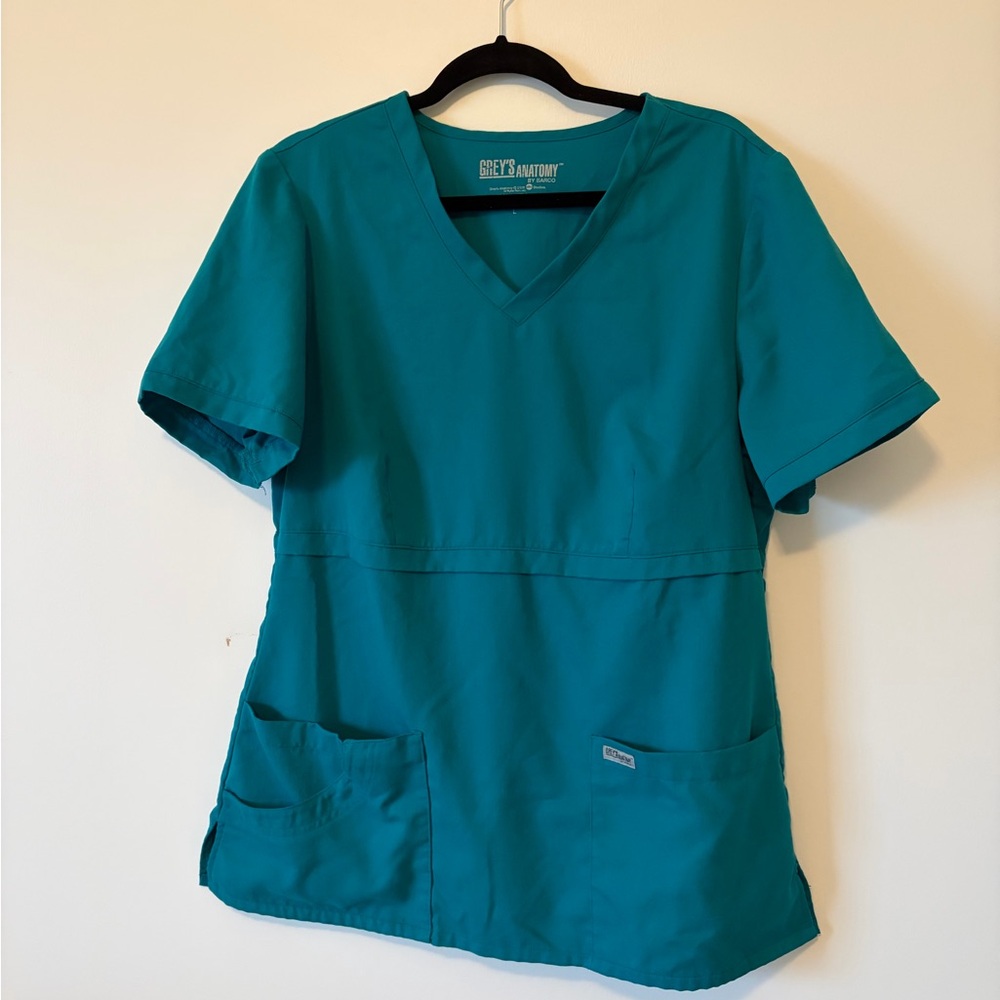 Grey's Anatomy Teal Short Sleeve Scrub Top